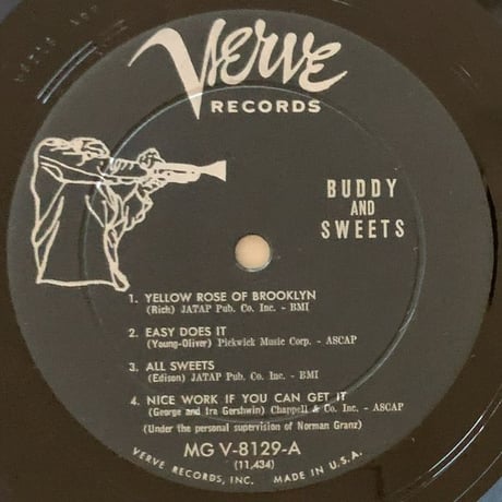 BUDDY RICH & HARRY "SWEETS" EDISON - Buddy And Sweets (VERVE MGV-8129)
