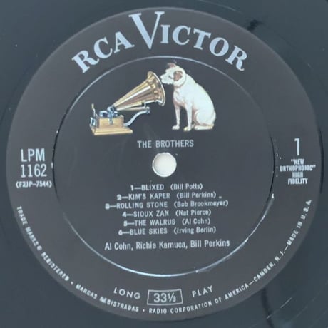 AL COHN, BILL PERKINS, RICHIE KAMUCA - The Brothers! (RCA VICTOR LPM-1162)