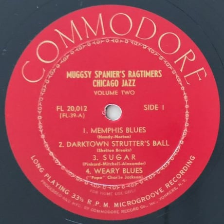 MUGGSY SPANIER - Chicago Jazz Volume Two (COMMODORE FL20,012)