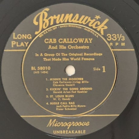 CAB CALLOWWAY - and His Orchestra (BRUNSWICK BL58010)
