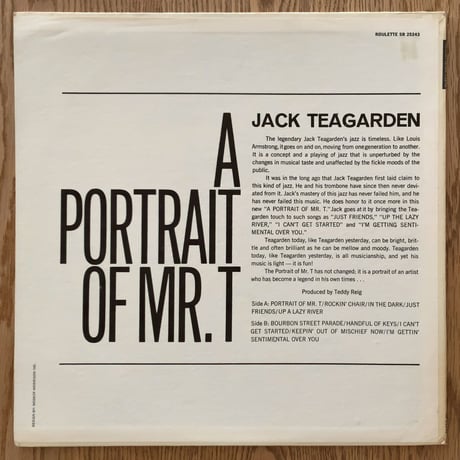 JACK TEAGARDEN a Portrait of Mr. T (ROULETTE SR25243)