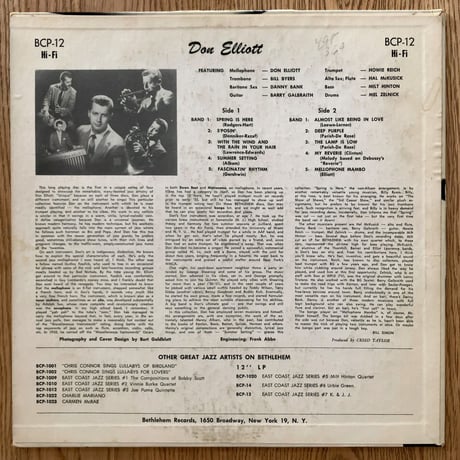 DON ELLIOTT - Don Elliott (BETHLEHEM BCP12)