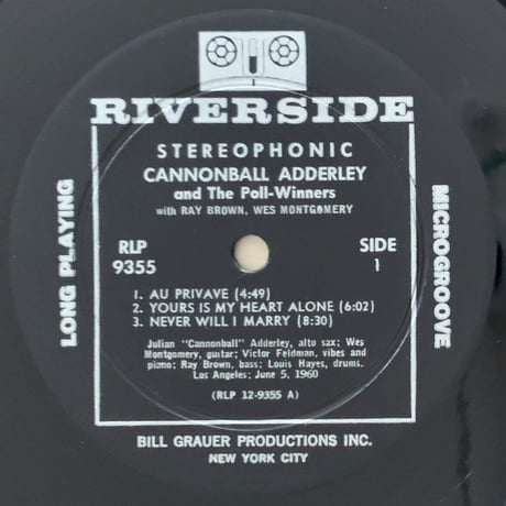CANNONBALL ADDERLEY - and The Poll-Winners (RIVERSIDE RLP9355)