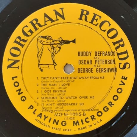 BUDDY DeFRANCO & OSCAR PETERSON - Play George Gershwin (NORGRAN MGN-1016)