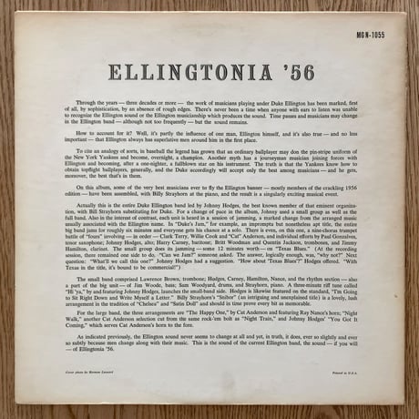 JOHNNY HODGES - Ellingtonia (NORGRAN MGN-1055)