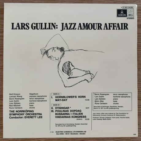 LARS GULLIN - Jazz Amour Affair (ODEON 4E062-34289)