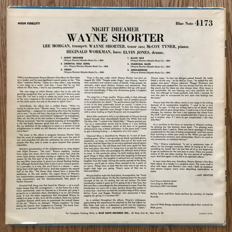 WAYNE SHORTER - Night Dreamer (BLUE NOTE BLP4173)