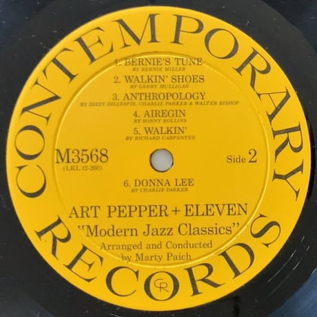 ART PEPPER - Modern Jazz Classics (CONTEMPORARY M3568)