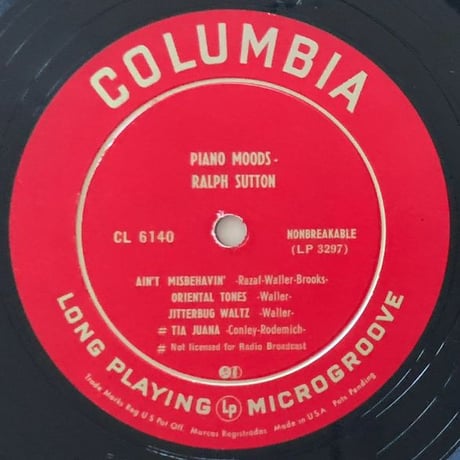 RALPH SUTTON - Piano Moods (COLUMBIA CL6140)