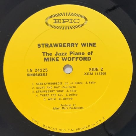MIKE WOFFORD - Strawberry Wine (EPIC LN24225)