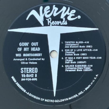 WES MONTGOMERY - Goin' Out of My Head (VERVE V6-8642)