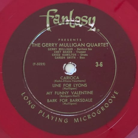 GERRY MULLIGAN - Gerry Mulligan Quartet (FANTASY 3-6)