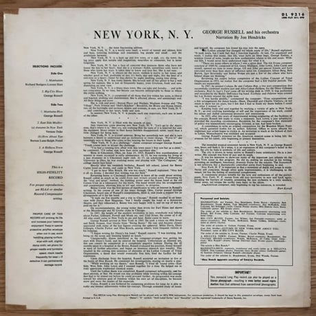 GEORGE RUSSELL - New York, N.Y. (DECCA DL9216)