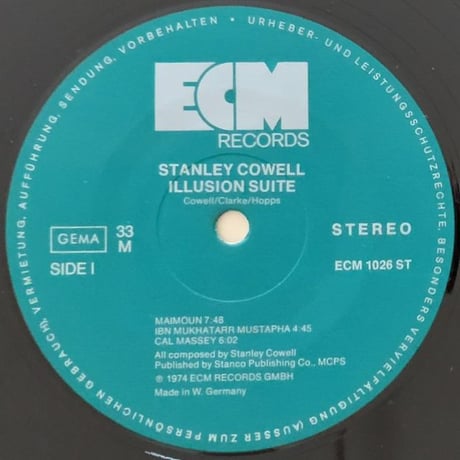 STANLEY COWELL - Illusion Suite (ECM ECM01026)