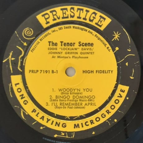 EDDIE "LOCKJAW" DAVIS / JOHNNY GRIFFIN - The Tenor Scene (PRESTIGE PRLP7191)