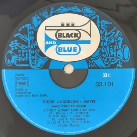 EDDIE "LOCKJAW" DAVIS - Jaws Strikes Again (BLACK AND BLUE 33101)