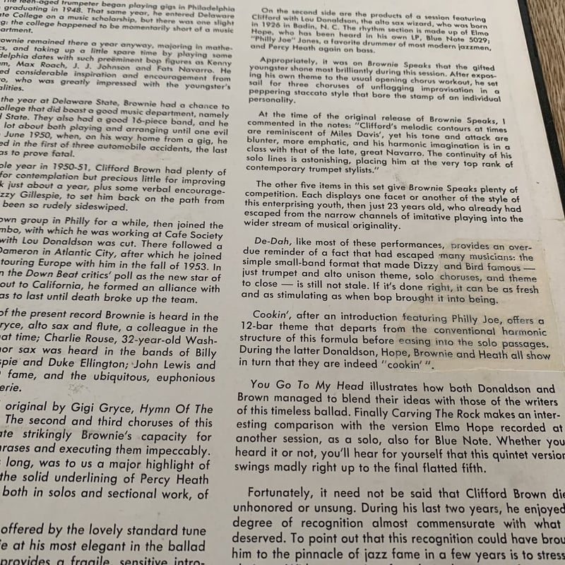 CLIFFORD BROWN - Memorial Album (BLUE NOTE BLP1...