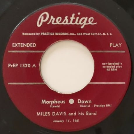 MILES DAVIS - Miles Davis Sextet (PRESTIGE PREP1320) 7inch EP