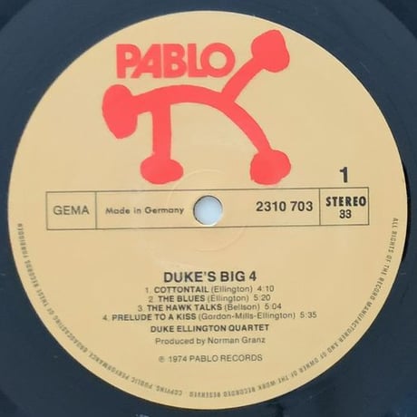 DUKE ELLINGTON - Duke's Big 4 (PABLO 2310703)