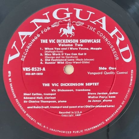 VIC DICKENSON - The Vic Dickenson Showcase Vol.2 (VANGUARD VRS8521)