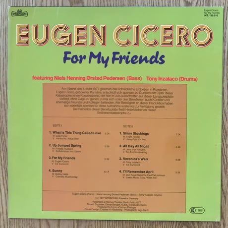 EUGEN CICERO - Live in Berlin (INTERCORD INT.130.010)