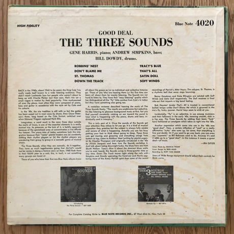 THE THREE SOUNDS - Good Deal (BLUE NOTE BLP4020)