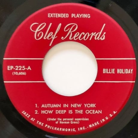 BILLIE HOLIDAY - Billie Holiday (CLEF EP-225) 7inch EP
