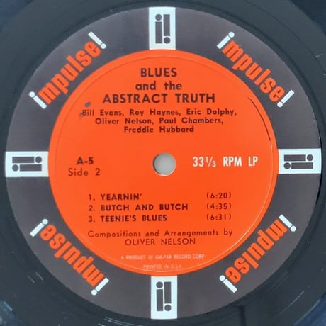 OLIVER NELSON - The Blues and The Abstract Truth (impulse! A-5)