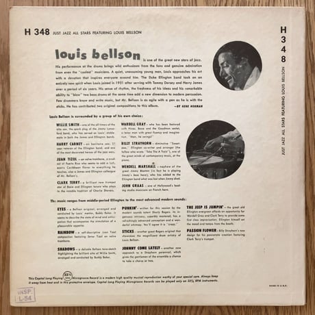 LOUIS BELLSON - Just Jazz All Stars (CAPITOL H348)