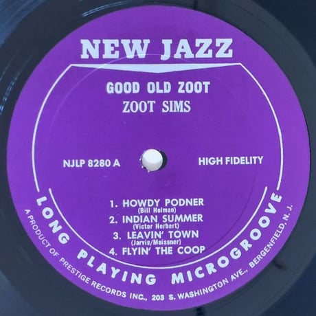 ZOOT SIMS - Good Old Zoot (NEW JAZZ NJLP8280)