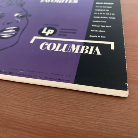 BILLIE HOLIDAY - Favorites (COLUMBIA CL6163)