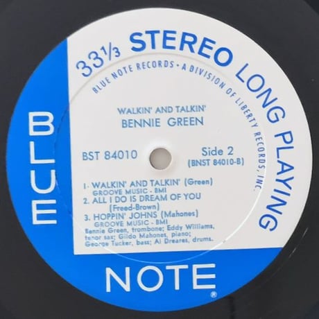 BENNIE GREEN - Walkin' & Talkin' (BLUE NOTE BST84010) Liberty