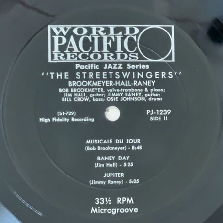 BOB BROOKMEYER, JIM HALL, JIMMY RANEY - Street Swingers (PACIFIC JAZZ PJ-1239)