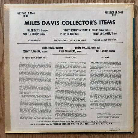 MILES DAVIS - Collectors' Items (PRESTIGE PRLP7044)