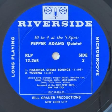PEPPER ADAMS - 10 To 4 At The 5 Spot (RIVERSIDE RLP12-265)