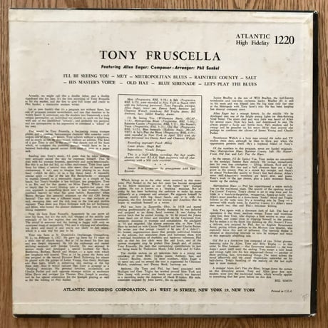TONY FRUSCELLA - Tony Fruscella (ATLANTIC 1220)
