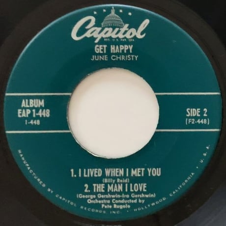 JUNE CHRISTY - Get Happy with (CAPITOL EAP1-448) 7inch EP
