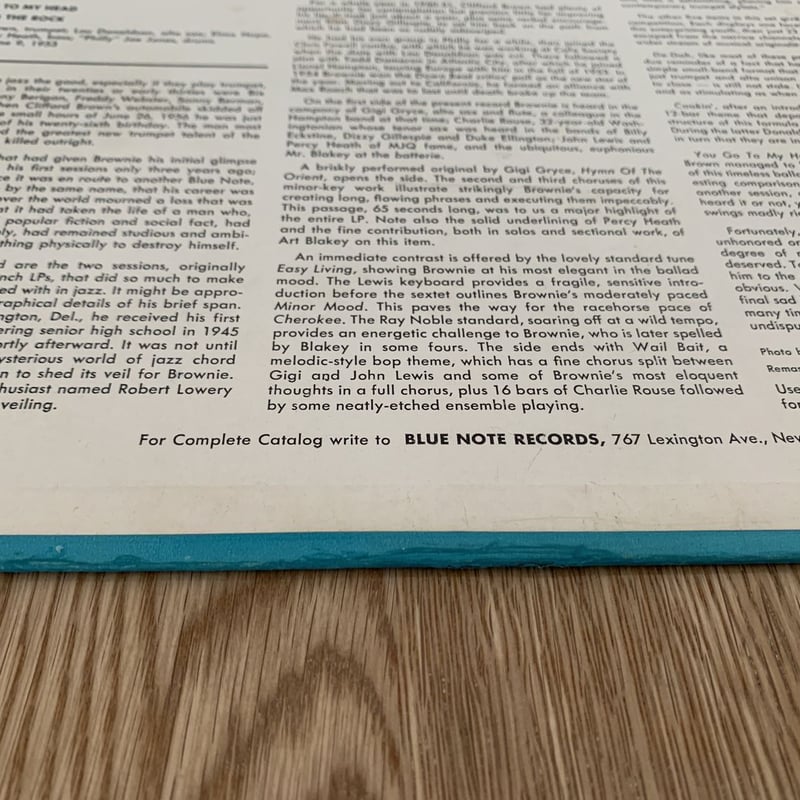 CLIFFORD BROWN - Memorial Album (BLUE NOTE BLP1...