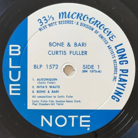 CURTIS FULLER - Bone & Bari (BLUE NOTE BLP1572) UA