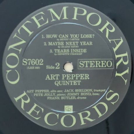 ART PEPPER - Smack Up (CONTEMPORARY S7602)