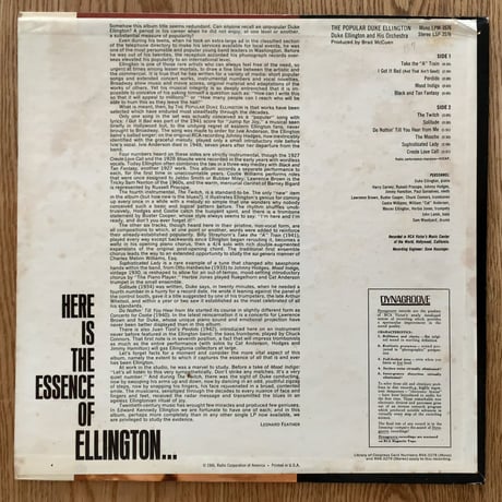 DUKE ELLINGTON - The Popular (RCA VICTOR LPM3576)