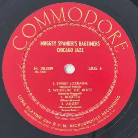 MUGGSY SPANIER - Chicago Jazz (COMMODORE FL20,009)