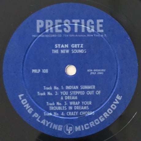 LEE KONITZ & STAN GETZ - The New Sounds (PRESTIGE PRLP108)