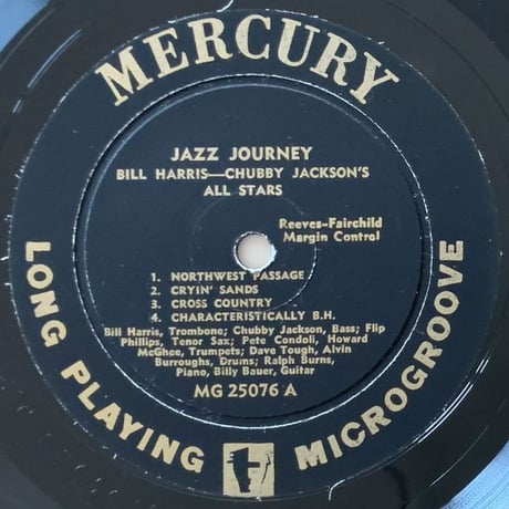CHUBBY JACKSON & BILL HARRIS - Jazz Journey (MERCURY MG25076)