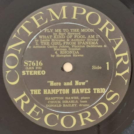 HAMPTON HAWES - Here And Now (CONTEMPORARY S7616)