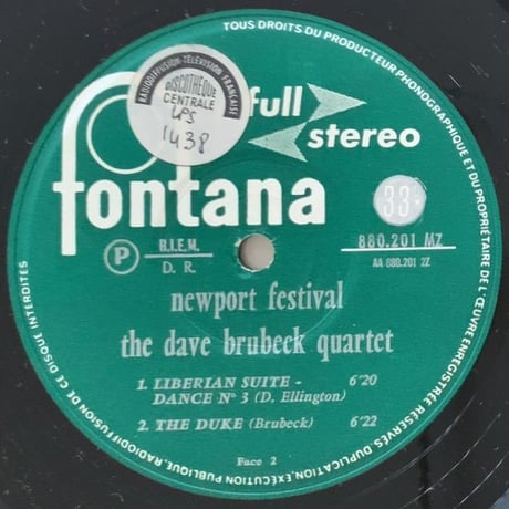 DAVE BRUBECK - Newport Festival (FONTANA 880.201MZ)