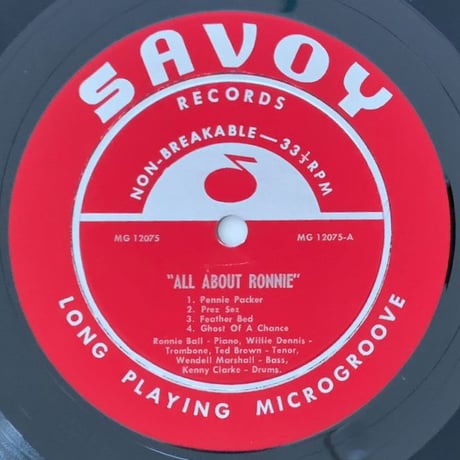 RONNIE BALL - All About Ronnie (SAVOY MG12075)