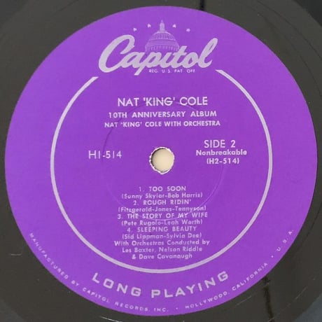 NAT 'KING' COLE - 10th Anniversary Part 1 (CAPITOL H1-514)