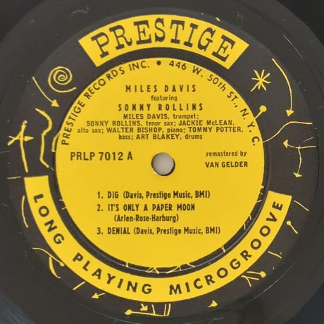 MILES DAVIS feat. SONNY ROLLINS - Dig (PRESTIGE PRLP7012)