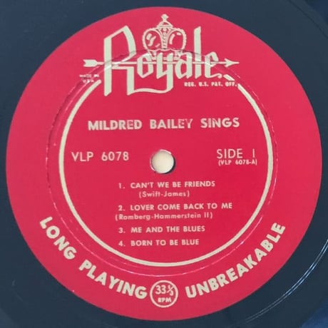 MILDRED BAILEY - Sings (ROYALE VLP6078)